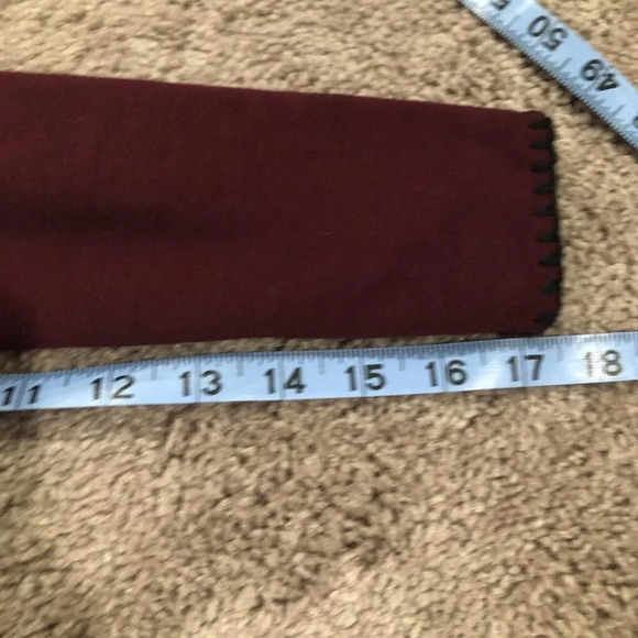 6 Soft Surroundings Red Cozy Carefree Jacket Fleece Lined Topper Cardigan Size M - Picture 9 of 10